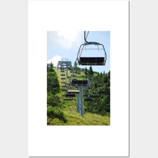 Ski Lift on Monte Zoncolan in Summer Posters and Art